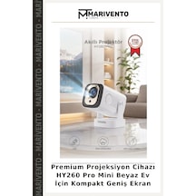Premium Projeksiyon Cihazı Hy260 Pro Mini Beyaz Ev İçin Kompakt Geniş Ekran