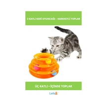 3 Katlı Kedi Oyuncağı Eğlenceli Turntable Kedi Oyunu