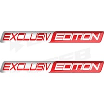 Exclusiv Edition Long 3 Boyutlu Damla Sticker Kırmızı