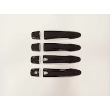 Qashqaı 2014-2020 Içın Uyumlu Kapı Kolu Kaplama - Pıano Black Smart Key