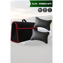 Alfa Romeo Gtv Uyumlu Koltuk Yastığı Bagaj Çantası Siyah Renk Lüks Model