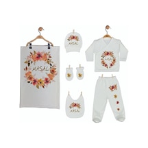 Pia Baby Gl 1929-07 İsme Özel Battaniye Zıbın Set Krem