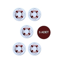 5 Adet Can Simidi Çocuk Odası Mobilya Kulbu Seti - Abs Plastik Tekli Düğme Dolap ve Çekmece Kulpları Kırmızı
