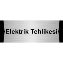 Elektrik Tehlikesi 10x20cm Gümüş Renk Metal Yönlendirme Levhası