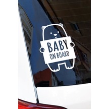 Baby On Board Oto Sticker Beyaz