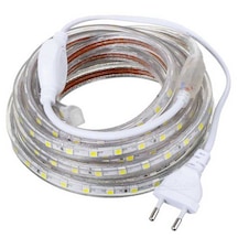 220 Volt 5050 3 Çipli Hortum Led Fiş -10 Mt- Günışığı