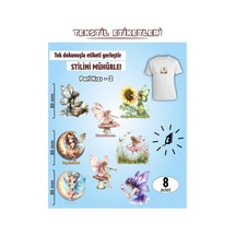 Ütü İle Yapışan Kıyafet Etiketi Peri Kızı-2 8li Set Karışık
