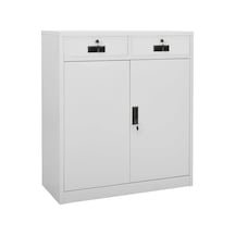 Tr Açık Gri Metal Ofis Saklama Dolabı, 90 X 40 X 102 Cm, 2 Ayarlanabilir Raf, Evrak Düzenlemesi İçin Dayanıklı Sa Genel