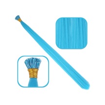 Fiber Sentetik Boncuk Kaynaklık Renkli / Turkuaz Mavi / 100 Adet - Mydr-571597 Çok Renkli