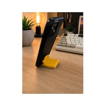 Katlanabilir Telefon Standı 2'li Set Masaüstü Telefon Tutucu - Taşınabilir Mini Telefon Standı - Anahtarlıklı Telefon Standı Sarı Sarı