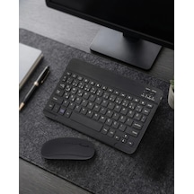 Mey İthalat Bluetooth Klavye Mouse Seti Taşınabilir Wireless Bilgisayar Aksesuarı