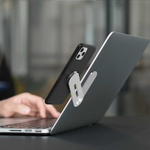Zore Sj05 Laptop - Monitör Telefon Tutucu-Gümüş-Gümüş
