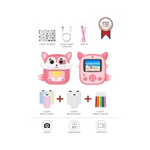 Torima Cmr-20 Pembe Dijital Video Kayıt Fotoğraf Çocuk Kamerası Termal Resim Kağıt Baskılı Yazıcı