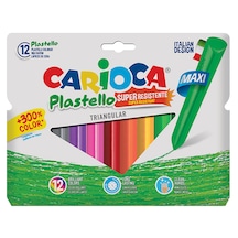 Carioca Plastello SuperResistente Maxi Üçgen Pastel Boya 12'li