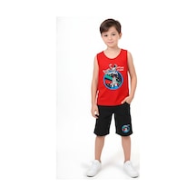 Fyk Kids Erkek Çocuk Baskılı Sıfır Kol Astranot Alt-üst Takım Kırmızı