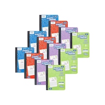 Primary Journal, 12'li Paket, Yarım Sayfa Çizgili Yaratıcı Hikaye Tablet, K-2 Sınıfları, 7 1/2 "x 9 3/4", 100 Sayfa, Çeşitli Renkler 610052-ecm
