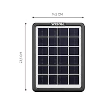 Solar Panelli Şarj Cihazı - 5 Usb Başlıklı - Wison - 3.5 Watt Ws-6010 Çok Renkli