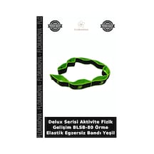 Delux Serisi Aktivite Fizik Gelişim Blsb-80 Örme Elastik Egzersiz Bandı Yeşil