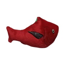 Peluş Balık Figürlü Kedi Oyuncağı Kırmızı
