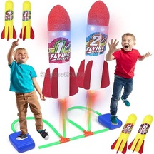 Çift Kırmızı Ve Mavi-çocuk Hava Basın Stomp Roket Pedalı Oyunu Doğa Sporları Çocuk Ligi Başlatıcısı Adım Pompa Çocuk Ayak Aile Oyunu Oyuncak