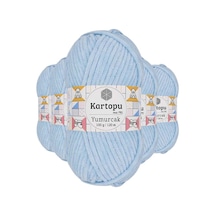 5 Adet Yumurcak Kadife El Örgü İpi Bebe Mavi K523