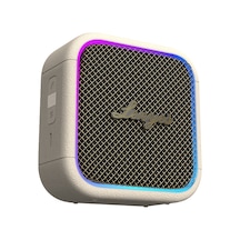 Lenyes S890 Su Geçirmez Özellikli Rgb Işıklı Askılı Mini Otg-tws Bluetooth Hoparlör V5.3 Bej