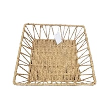 Büro Ev Ofis Düzeni İçin Kare Doğal Örgü Organizer Sepet Diğer