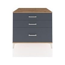 Kronos Şifonyer 3 Çekmeceli 88x59x80 Çam-antrasit Atlas Çam