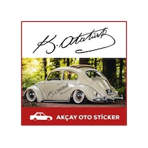 Mustafa Kemal Atatürk Imzası Sticker Atatürk Sticker Oto Sticker