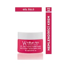 Volkan Ates Natural & Beauty Gül Özlü Nemlendirici Krem Cam Kavanoz 50 Ml