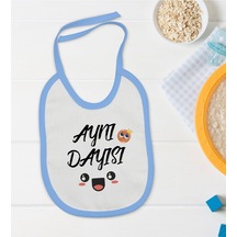 Bk Kids Aynı Dayısı Tasarımlı Mavi Bebek Mama Önlüğü Mavi