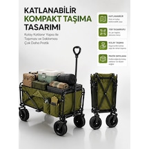 130 Kg Taşıma Kapasiteli Katlanabilir Wagon Taşıma Arabası Çok Renkli