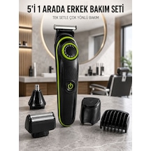 5'i 1 Arada Erkek Bakım Seti Çok Başlıklı Sakal Vücut Burun Kulak Tıraş Makinesi