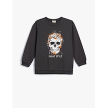 Koton Erkek Çocuk Sweatshirt Gri 5wkb10124tk 25ky59000174 Y5906 Gri