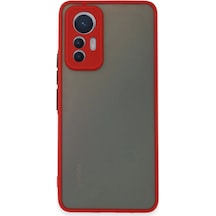 Xiaomi Mi 12 Lite Kılıf Montreal Silikon Kapak - Kırmızı Düz Renkli