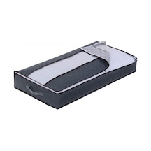 Cbtx 100x50x18cm Dokunmamış Yatak Altı Saklama Çantası Katlanabilir Yorgan Elbise Yastık Saklama Çantası - Yarım Şeffaf Kapak Diğer