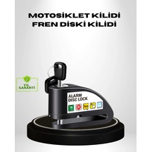 Mey İthalat Titreşim Sensörlü Alarmlı Motosiklet Disk Kilidi 14mm Çelik Çift Kilitleme