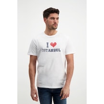 Rich Erkek Bisiklet Yaka Baskılı T-Shirt %100 Pamuk Tişört (481343959)