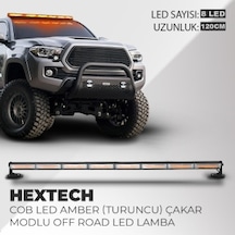 Hextech 80w Turuncu 120cm 17 Farklı Yanış Modlu 8 Cob Led Off Roa
