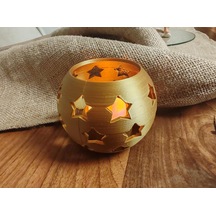 Yıldızlı Titreyen Mum Işıklı Tealight Çok Renkli
