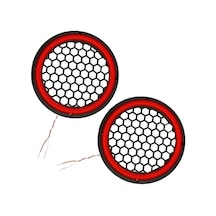 Ledli Hoparlör Kapak 16cm 2adet 12v Pk-5050, Kırmızı