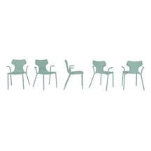 4 Lü Sandalye - Bahçe Sandalyesi, Balkon Sandalyesi, Kafe Sandalyesi , Cafe , Restoran, Mutfak Açık Yeşil