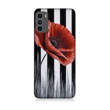 Reeder S19 Max Pro S Uyumlu Siyah Çizgide Gelincik Desenli Silikon Kılıf Çok Renkli
