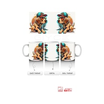 Köpek Temalı Seramik Baskılı Kupa Gy1004 Beyaz