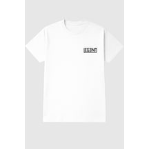 Legend Oversize Baskılı Unisex Tişört %100 Pamuk Unisex Street Style Yazlık T-shirt Beyaz