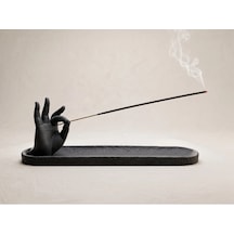 Siyah El Figürlü Tütsülük 3d Baskı Dekoratif Tütsü Standı