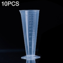 Sones 10 Adet 100ml Gıda Sınıfı Pp Plastik Matara Dijital Koni Ölçüm Kabı Silindir Ölçek Ölçü Cam Laboratuvar Laboratuvar Aletleri