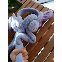 Kulakları Hareket Eden Sesli Peluş Kuromi Peluş Kulaklık Taç Mor