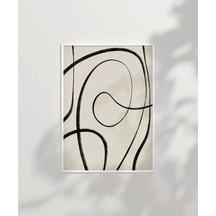 Çerçevesiz Poster Kıvrımlı Formlarla Grafik Desenli