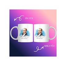 Atatürk Baskılı Kupa Bardak Kişiye Özel Yeni Tasarım Beyaz-4 Beyaz-4